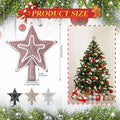 Hollowfly 4" Glitter Mini Star Christmas Tree Topper Rose Gold Pearl by Deal US