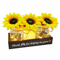 Golden Mason Jar Centerpiece Wood Tray Sunflowers Teacher Appreciation Gift by Deal US