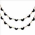 Gvhntk Black Felt Bats Garland Halloween Decor Indoor Banner Wood Beads by Deal US