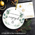 Aestas 3.5" Ceramic Engagement Ornament 2024 Unique Gifts for Couples by Deal US