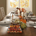 Ferraycle Fall Tiered Tray Decor Mini Books Pumpkin Wood Sign Farmhouse by Deal US