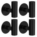2 Pack Matte Black Stainless Steel Towel Hooks Waterproof Heavy Duty by Deal US