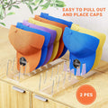 BOMALLY Acrylic Hat Stand Organizer Clear 2 Pack Holds 14 Baseball Caps by Deal US