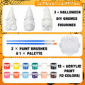 Youyole 3 Pack 4" Unpainted Gnome Statues DIY Craft Halloween Decor by Deal US
