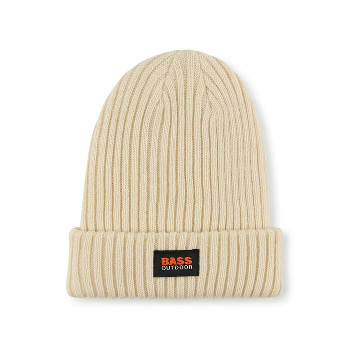BASS Women's Large Gauge Knit Beanie Hat Ecru One Size by Deal US