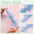 AHQiZFX Wedding Garter Set 2pcs Blue Large Soft Lace Stretchy for Bride New by Deal US