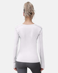 WANAYOU Women's Compression Shirt Long Sleeve Dry Fit White 2 Pack Size L by Deal US