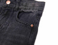 Bienzoe Boys Adjustable Waist Black Ripped Slim Denim Jeans Size 6 by Deal US
