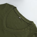 Artfish Women's Ribbed V Neck Crop Top Long Sleeve Slim Fit Olive Green L by Deal US