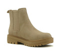 Soda Pilot Women's Beige Lug Sole Low Heel Chelsea Ankle Bootie Size 7 Med by Deal US