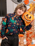 Halloween Dinosaur Shirt Boys 11-12 Long Sleeve Pumpkin Button Up by Deal US