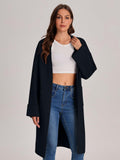 Bloggerlove Women's Black Cardigan Sweater 2024 Fall Oversized Coatigan by Deal US