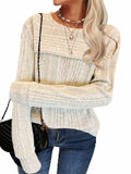 Apricot Womens Crewneck Sweatshirt Fall 2023 Casual Top Size XL by Deal US