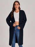 Bloggerlove Women's Black Cardigan Sweater 2024 Fall Oversized Coatigan by Deal US