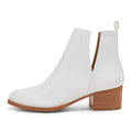 LAICIGO Womens Ankle Boots Slip-On Snakeskin Chunky Stacked Low Heel by Deal US