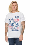 GUESS Men's Eco Crew Neck Abstract Graphic Tee Jet Black Size L by Deal US