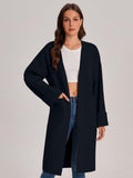 Bloggerlove Women's Black Cardigan Sweater 2024 Fall Oversized Coatigan by Deal US