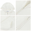 AMERICLOUD Women's Soft Brushed Fleece Zip Up Hoodie White XXL New by Deal US