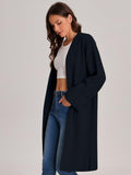 Bloggerlove Women's Black Cardigan Sweater 2024 Fall Oversized Coatigan by Deal US