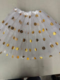 Polka Dot Tutu Skirt Ballet Dress White Size L by Deal US