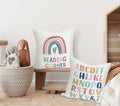 Reading Corner Classroom Decorative Pillow Covers 18x18 Set of 2 Alphabet by Deal US