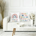 Reading Corner Classroom Decorative Pillow Covers 18x18 Set of 2 Alphabet by Deal US