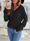 EVALESS Women's Medium Black V Neck Striped Sweater Pullover Knit Top by Deal US
