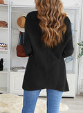 EVALESS Women's Medium Black V Neck Striped Sweater Pullover Knit Top by Deal US