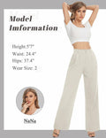 Tapata Wide Leg Pants Women Beige High Waist Casual Size 10 by Deal US