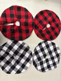 4-Pack Mini Christmas Tree Skirts 15" White Xmas Holiday Decor by Deal US