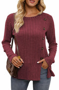 Funlingo Women's Red Long Sleeve Sweater Tunic Casual Pullover Size L by Deal US