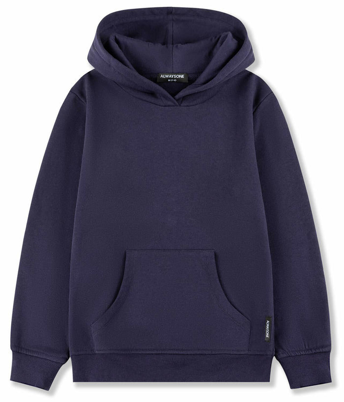 ALWAYSONE Kids Soft Fleece Hoodie Navy Boys Girls 3-12 Years Size S by Deal US