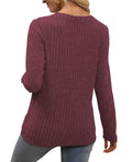 Funlingo Women's Red Long Sleeve Sweater Tunic Casual Pullover Size L by Deal US