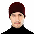 DOANNOTIUM Winter Beanie Skull Cap Warm Knit Lined Toboggan Hat 7-Wine Red by Deal US