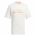 adidas Women's Select Basketball T-Shirt Cloud White/Solar Red by Deal US