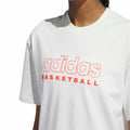 adidas Women's Select Basketball T-Shirt Cloud White/Solar Red by Deal US