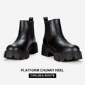 Jeossy Women's Nude Chelsea Combat Boots DJY9620, Platform, Size 9 by Deal US