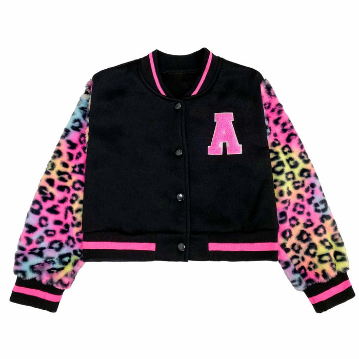 GMMDOMKID Kids Varsity Baseball Jacket Classic School Coat Boys Girls - Size 9 by Deal US