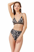 Gottex Women's Wild Nostalgia Over The Shoulder Triangle Top Black Brown - 14 by Deal US