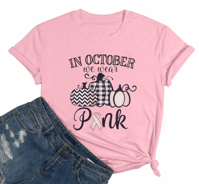 FASHGL I Wear Pink for My Mom T-Shirt Women Breast Cancer Awareness - XL by Deal US