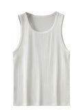 COZYEASE Men's Rib Knit Sleeveless Tank Top Green Small Casual Bodycon by Deal US