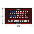 Trump Vance 2024 Flag 3x5 FT Black Banner Brass Grommets Indoor Outdoor by Deal US