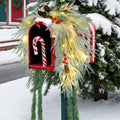 Chuangdi 36" Prelit Christmas Mailbox Swag Wreath with Pine Cones & Red Berries by Deal US
