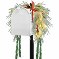 Chuangdi 36" Prelit Christmas Mailbox Swag Wreath with Pine Cones & Red Berries by Deal US