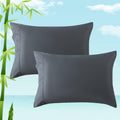 Moccabebe 2 Pc King Size Pillowcases 20x36 Grey Cooling Bamboo Rayon Soft by Deal US