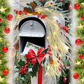 Chuangdi 36" Prelit Christmas Mailbox Swag Wreath with Pine Cones & Red Berries by Deal US