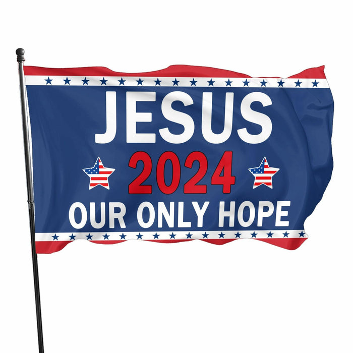 YISIDAI Jesus 3x5 Double Sided Christian Faith Outdoor Yard Banner Flag by Deal US