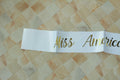 Vrogadso Miss Americana White Satin Sash Gold Glitter Letters by Deal US
