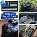 Eugenys Thin Blue Line American Flag 3x5 Ft Black White Blue Durable Grommets by Deal US