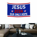 YISIDAI Jesus 3x5 Double Sided Christian Faith Outdoor Yard Banner Flag by Deal US